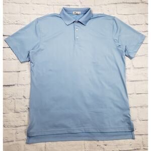 PETER MILLAR Performance MENS SIZE M Golf Polo Shirt Sky Blue